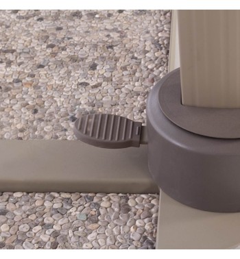 Ombrellone Decentrato da Giardino in Alluminio 3x4 mt Tortora | Alba