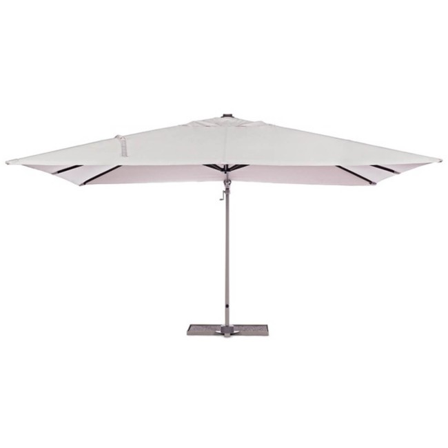 Ombrellone Decentrato da Giardino in Alluminio 3x4 mt Tortora | Alba