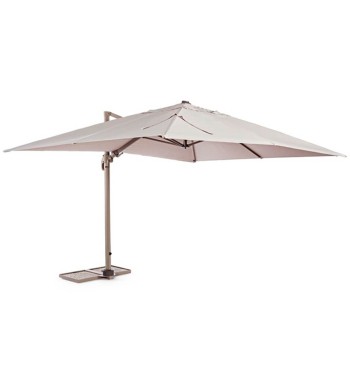Ombrellone Decentrato da Giardino in Alluminio 3x4 mt Tortora | Alba