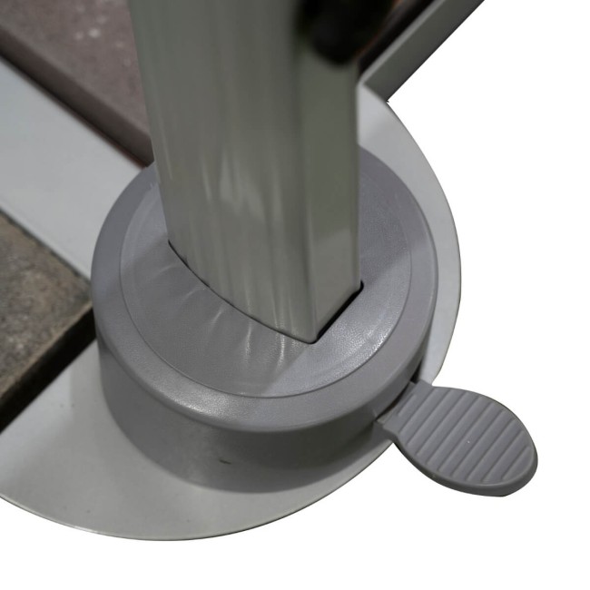 Ombrellone Decentrato da Giardino in Alluminio 3x4 mt Grigio | Alba