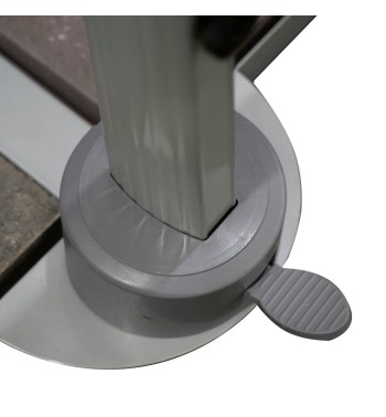 Ombrellone Decentrato da Giardino in Alluminio 3x4 mt Grigio | Alba