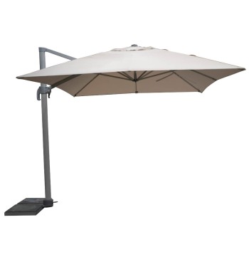 Ombrellone Decentrato da Giardino in Alluminio 3x4 mt Grigio | Alba