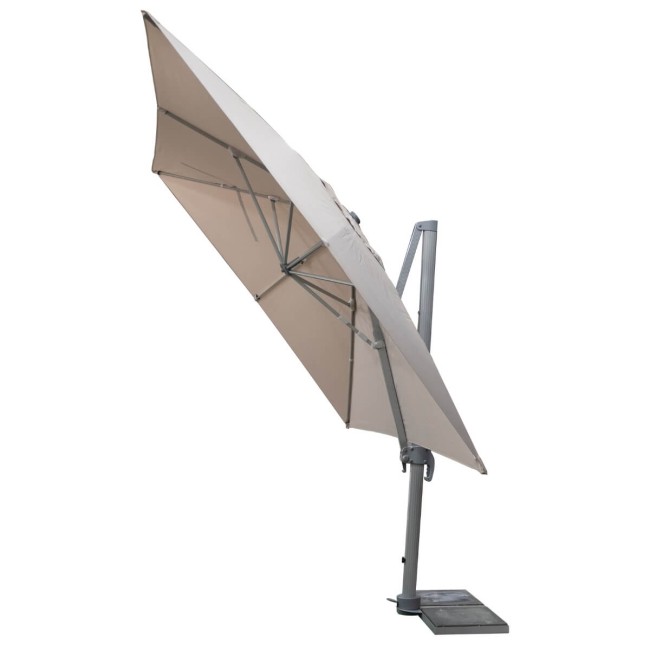 Ombrellone Decentrato da Giardino in Alluminio 3x4 mt Grigio | Alba