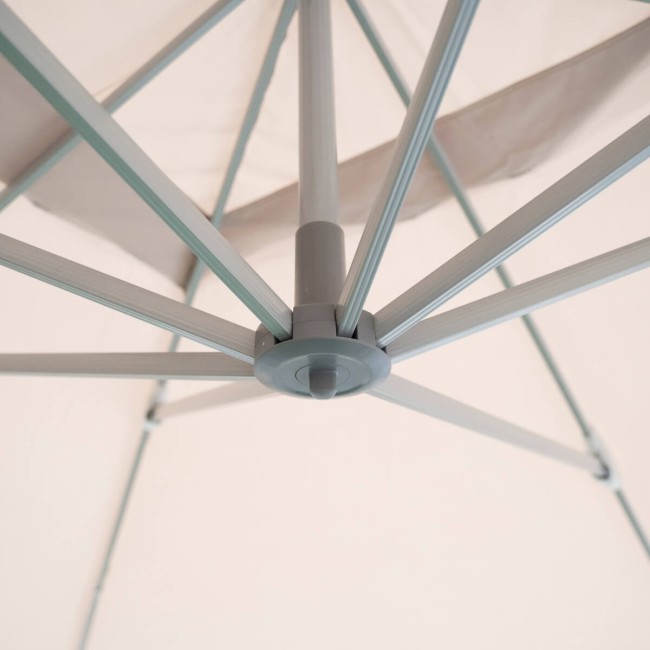 Ombrellone Decentrato da Giardino in Alluminio 3x4 mt Grigio | Alba