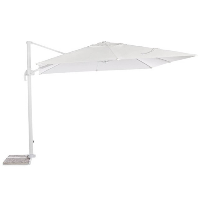 Ombrellone Decentrato da Giardino in Alluminio 3x3 mt Bianco | Alba