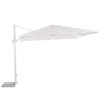 Ombrellone Decentrato da Giardino in Alluminio 3x3 mt Bianco | Alba
