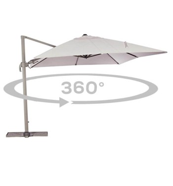 Ombrellone Decentrato da Giardino in Alluminio 3x3 mt Tortora | Alba