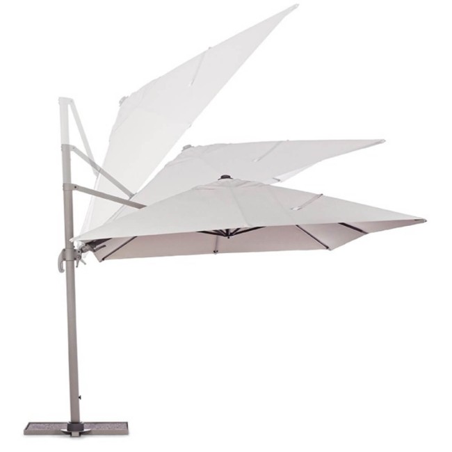 Ombrellone Decentrato da Giardino in Alluminio 3x3 mt Tortora | Alba