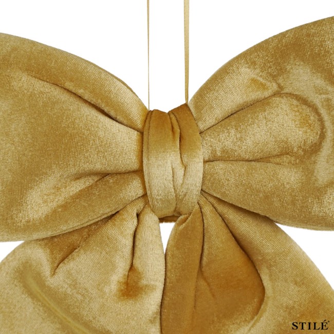 Fiocco Natalizio in Velluto H.35 cm 7 Colori