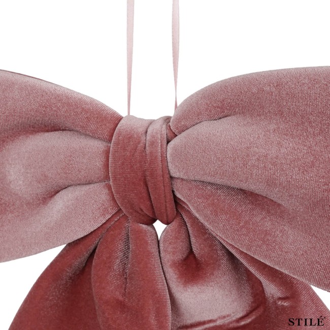 Fiocco Natalizio in Velluto H.35 cm 7 Colori