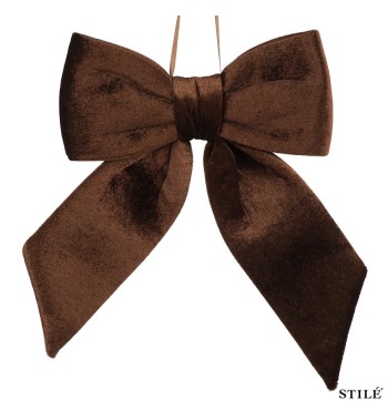 Fiocco Natalizio in Velluto 25 cm Vari Colori