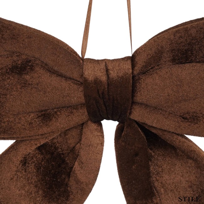 Fiocco Natalizio in Velluto 25 cm Vari Colori