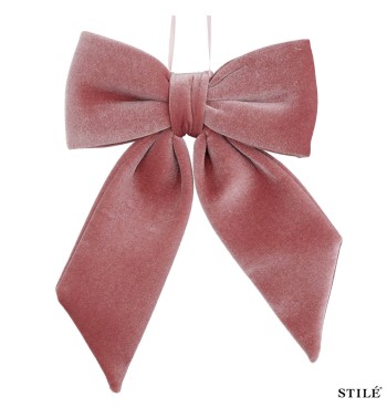 Fiocco Natalizio in Velluto 25 cm Vari Colori