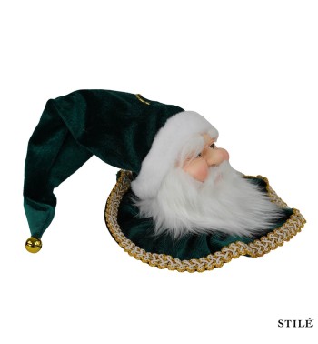 Testa di Babbo Natale da Appendere 30 cm 4 Colori