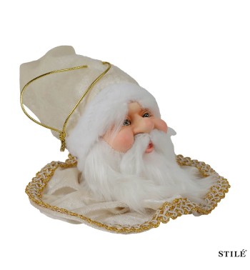 Testa di Babbo Natale da Appendere 30 cm 4 Colori