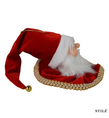 Testa di Babbo Natale da Appendere 30 cm 4 Colori
