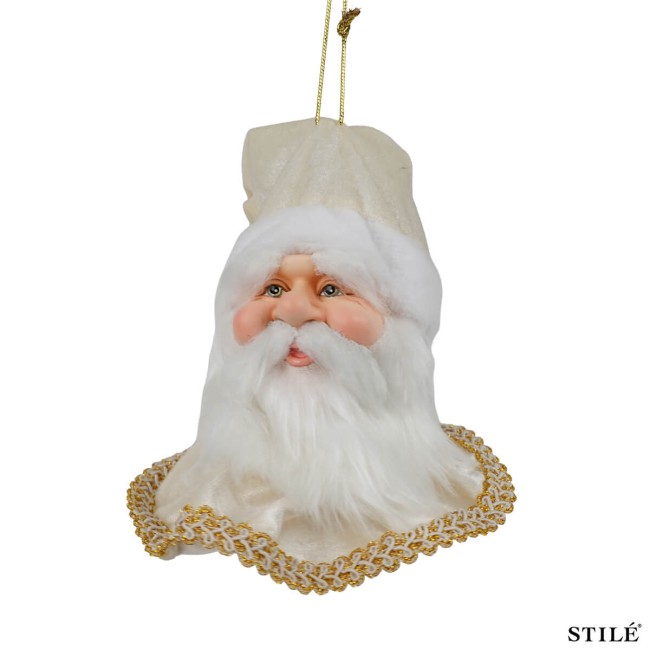Testa di Babbo Natale da Appendere 35 cm 4 Colori