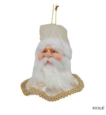 Testa di Babbo Natale da Appendere 35 cm 4 Colori