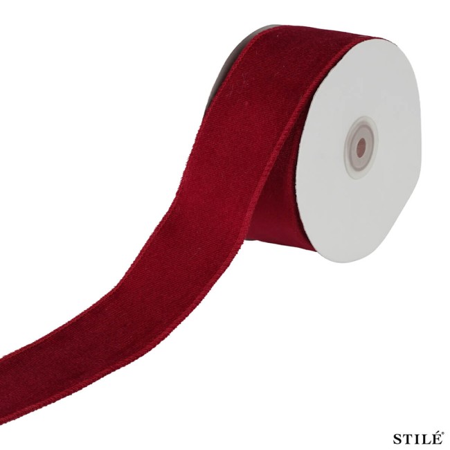 Nastro Natalizio in Velluto 4 cm x 9 m 12 Colori