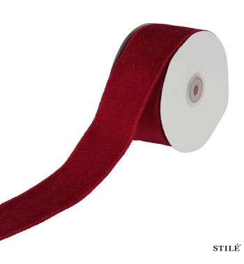Nastro Natalizio in Velluto 4 cm x 9 m 12 Colori
