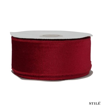 Nastro Natalizio in Velluto 4 cm x 9 m 12 Colori