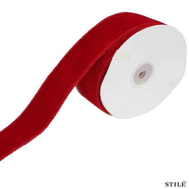 Nastro Natalizio in Velluto 4 cm x 9 m 12 Colori