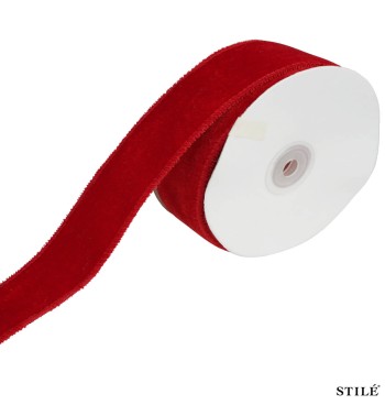 Nastro Natalizio in Velluto 4 cm x 9 m 12 Colori