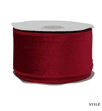 Nastro Natalizio in Velluto 6 cm x 9 m 12 Colori