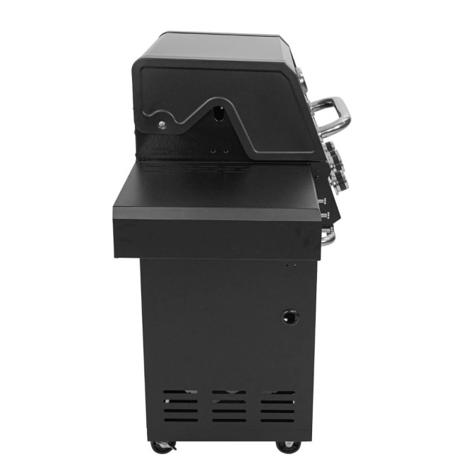 Barbecue a Gas 3 Fuochi con Fornello Laterale - Praga Black