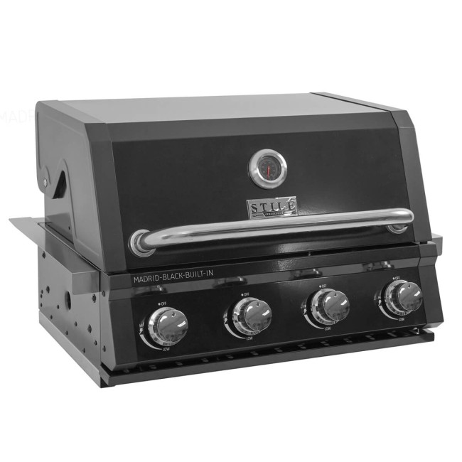 Barbecue a Gas da Incasso 4 Bruciatori - Madrid Built-In Black