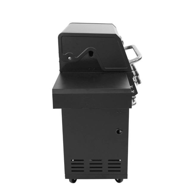 Barbecue a Gas 4 Fuochi con Fornello Laterale - Madrid Black
