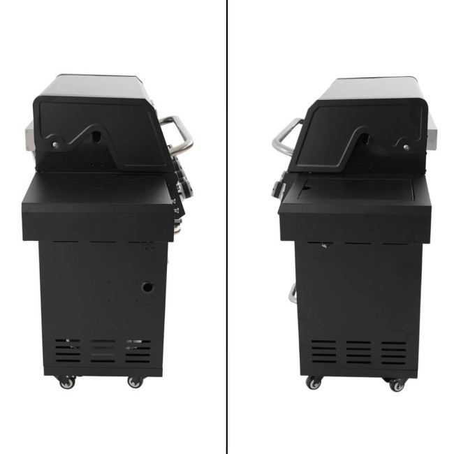 Barbecue a Gas 5 Fuochi con Fornello Laterale - Lisbona Black
