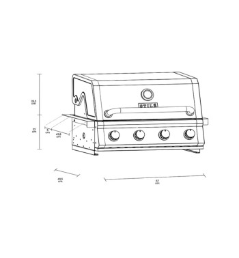Barbecue a Gas da Incasso 4 Bruciatori - Madrid Built-In Black