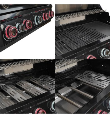 Barbecue a Gas da Incasso 5 Bruciatori - Lisbona Black Built-In