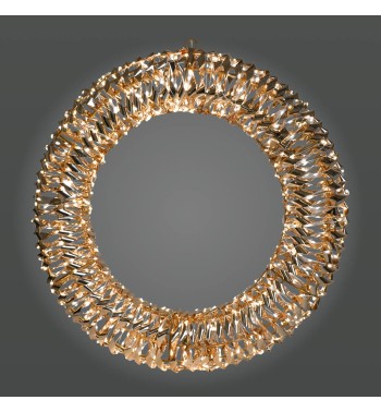 Corona Luminosa D.50 cm con 600 Microled 8 Giochi di Luce Bianco Caldo IP44