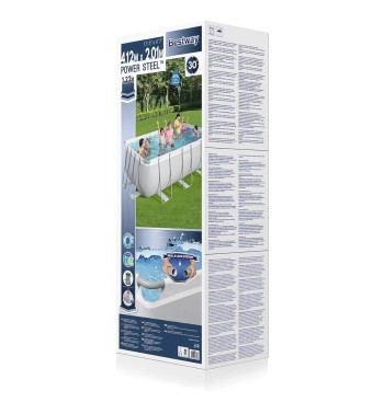 Piscina Power Steel 412x201x122 cm con Filtro a Cartuccia - 56456 Bestway
