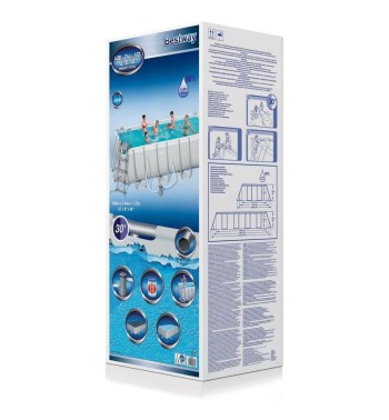 Piscina Power Steel 488x244x122 cm con Filtro a Cartuccia - Bestway 56670