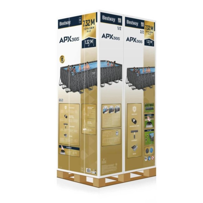 Piscina Fuori Terra APX 365 732x366x132 cm con Filtro Sabbia e Polysphere -Bestway 561KG