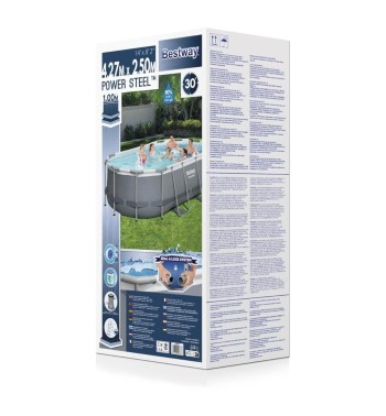 Piscina Fuori Terra Ovale Steel Pro Max 427x250x100 cm con Pompa Filtro a Cartuccia - 56620 Bestway