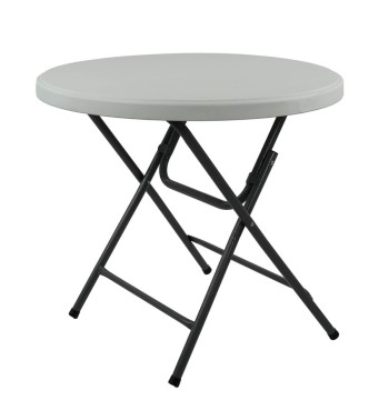 Tavolo Rotondo da Catering con Gambe Pieghevoli D.80xH.74 cm