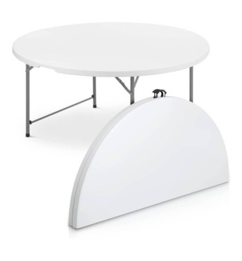 Tavolo Rotondo da Catering Pieghevole D.122 x H.74 cm