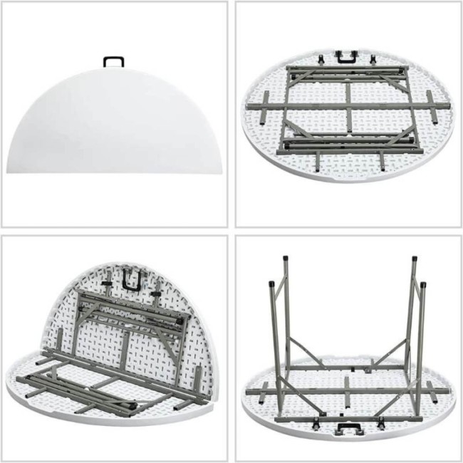 Tavolo Rotondo da Catering Pieghevole D.122 x H.74 cm