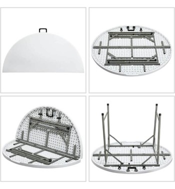 Tavolo Rotondo da Catering Pieghevole D.122 x H.74 cm