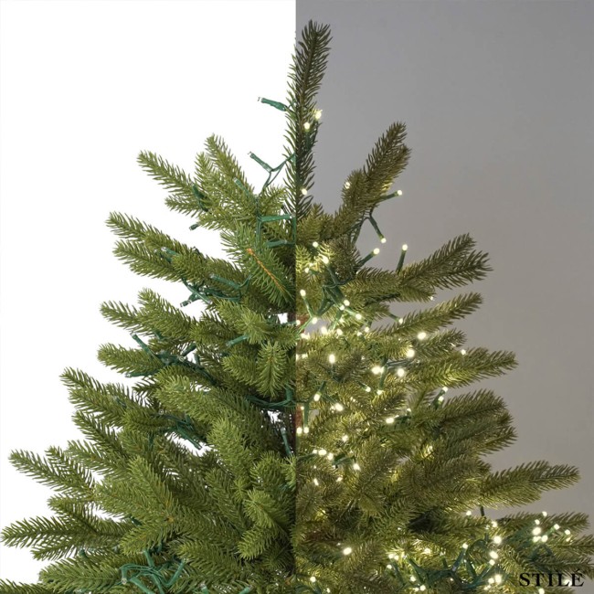 Albero di Natale Verde in PE con Luci Led Integrate H.180/300 cm - Douglas Lux