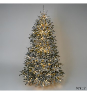 Albero di Natale Innevato in PE con Luci Led Integrate H.180/300 cm - Douglas Lux Snow