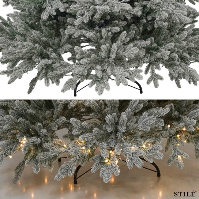 Albero di Natale Innevato in PE con Luci Led Integrate H.180/300 cm - Douglas Lux Snow