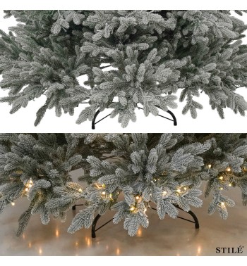 Albero di Natale Innevato in PE con Luci Led Integrate H.180/300 cm - Douglas Lux Snow