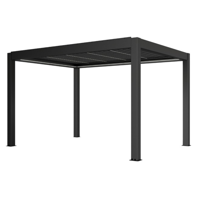 Pergola Bioclimatica Autoportante Motorizzata, 3x4 m in Alluminio con Led - Casablanca
