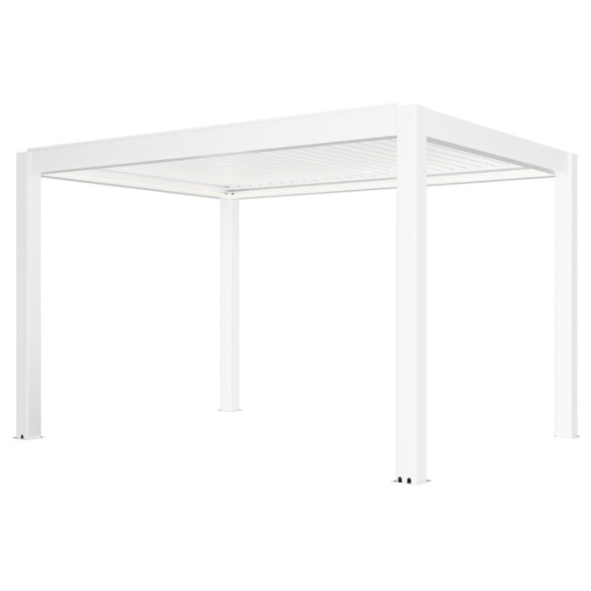 Pergola Bioclimatica Autoportante Motorizzata, 3x4 m in Alluminio con Led - Casablanca