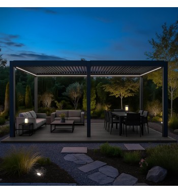 Pergola Bioclimatica Motorizzata 4x8 m in Alluminio con LED